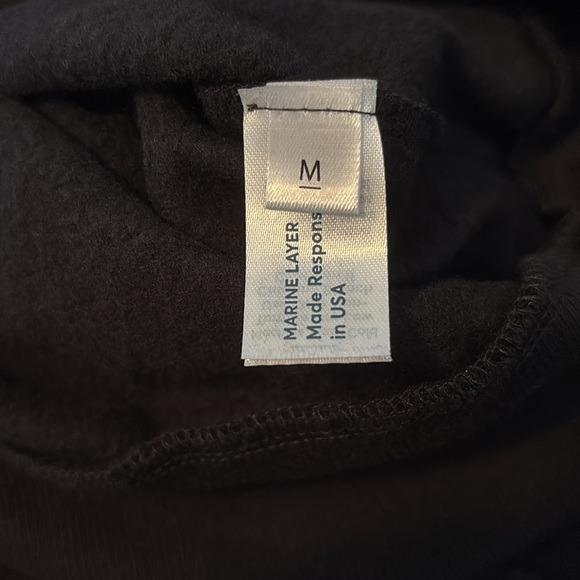 Marine Layer NWT men’s black graphic hoodie sweatshirt size medium - Picture 10 of 11
